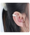 Beautiful Designed CZ Crystal Silver Ear Cuff EC-1460